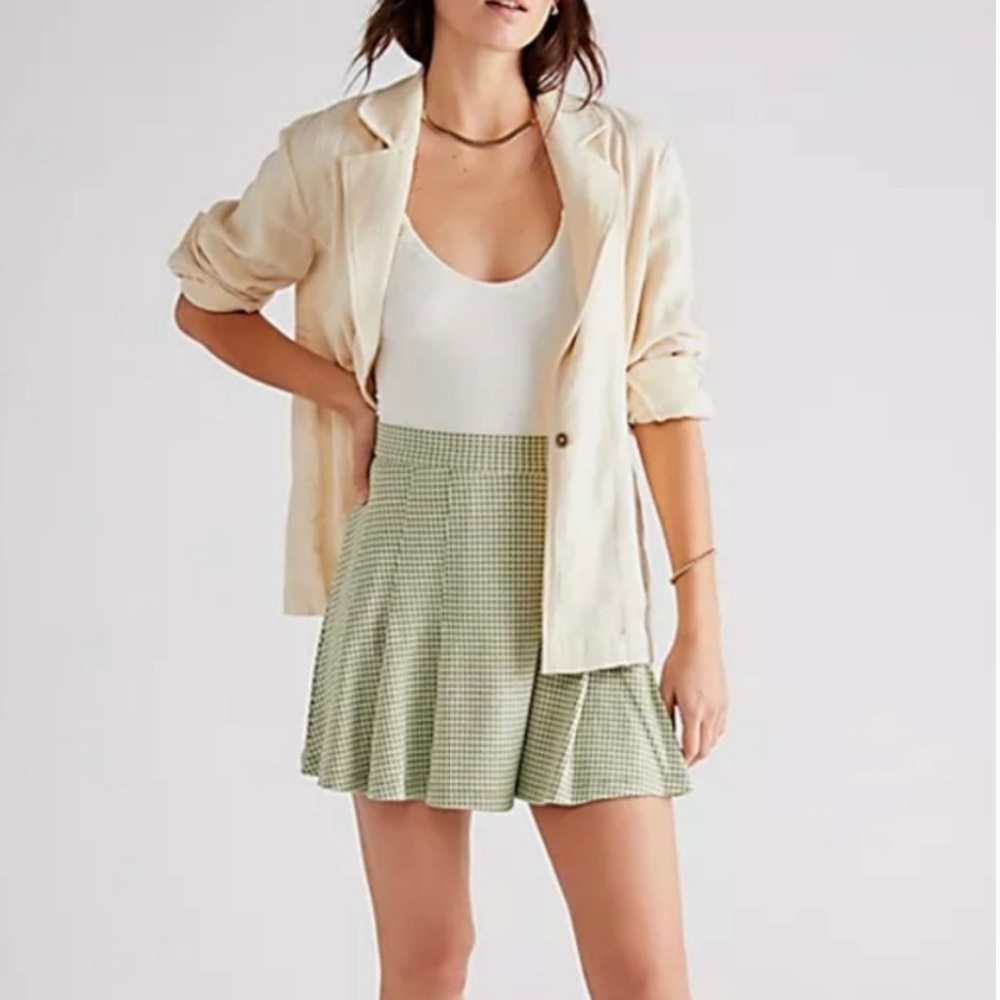 Free People Gingham Honey Skirt - Picture 2 of 7